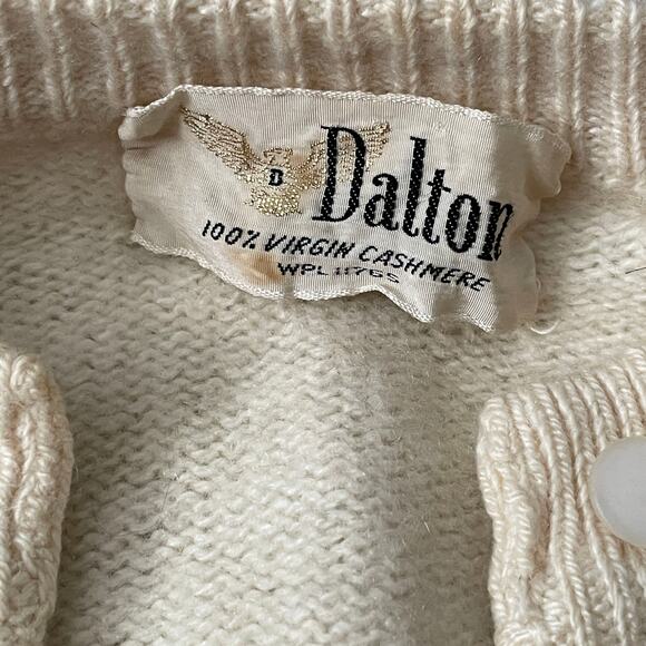 VTG vintage Dalton Virgin Cashmere Cardigan XS - Picture 3 of 3